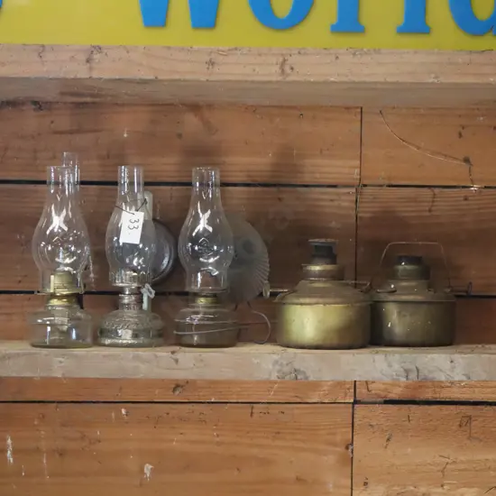 Kerosene Lamps x 5