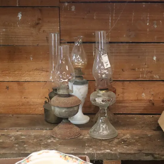 Kerosene Lamps x 4