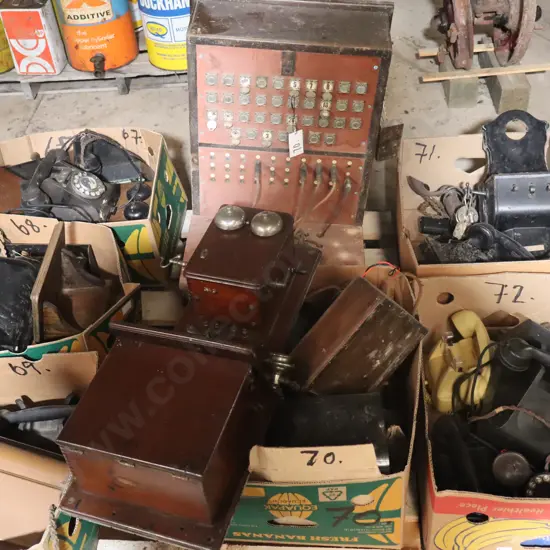 Telephone Exchange And Box Of Telephones