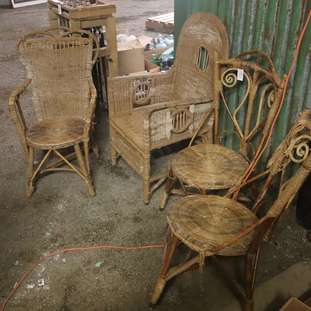 4X Cane Chairs  Image 1++