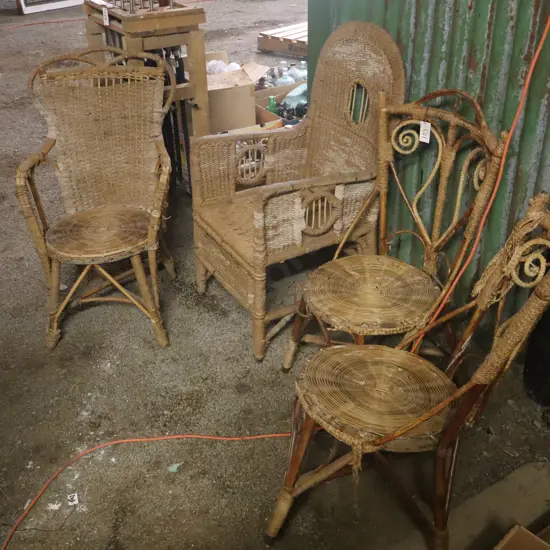 4X Cane Chairs 