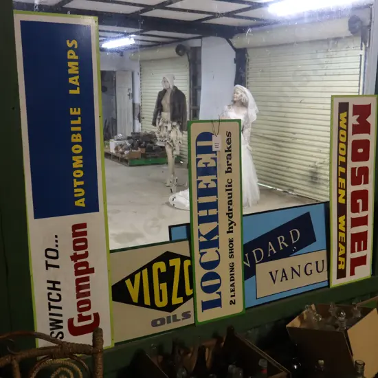5x Ray Bovey Handpainted Signs Crompton, Vigsol, Lockheed, Vanguard, Mosgiel