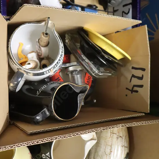 Box, Whiskey Collectables, Ashtrays Ect