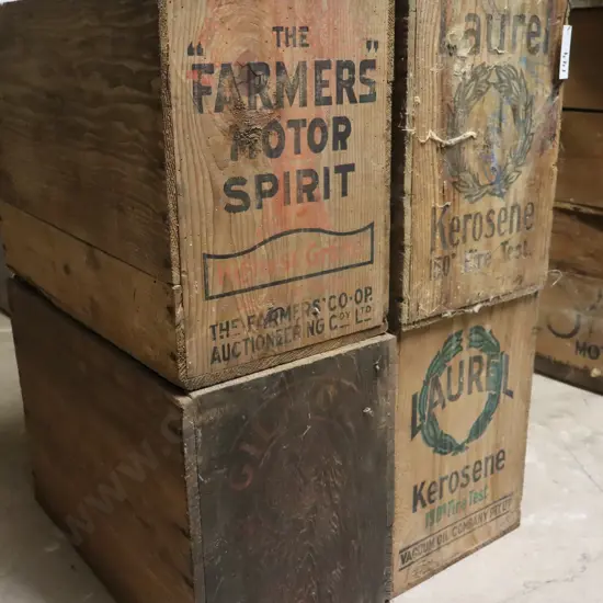 Petrol Boxes x 4. Farmers, Laurel, Laurel, Gilmore