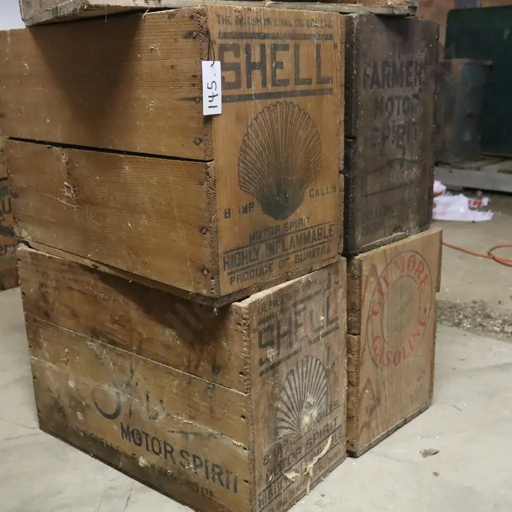 Petrol Boxes x 4. Shell, Farmers, Gilmore, Shell Image 1++