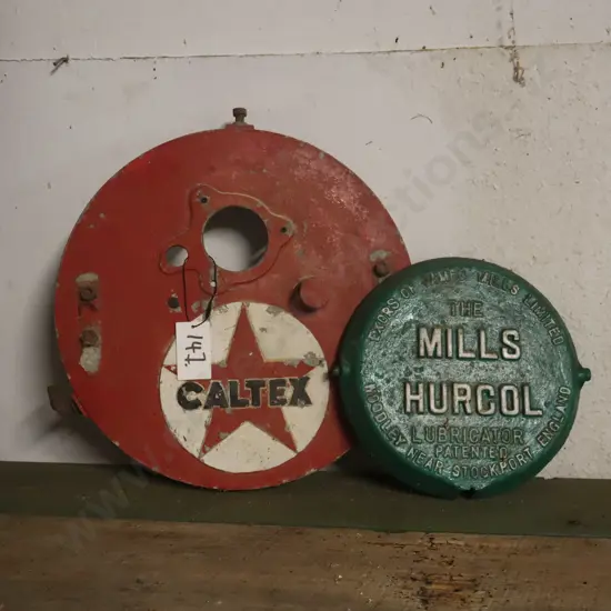 Caltex And Mills Hurcal Cast Drum Lids