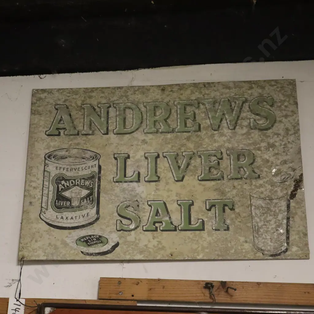 Andrews Salt Liver Tin Sign Image 1++