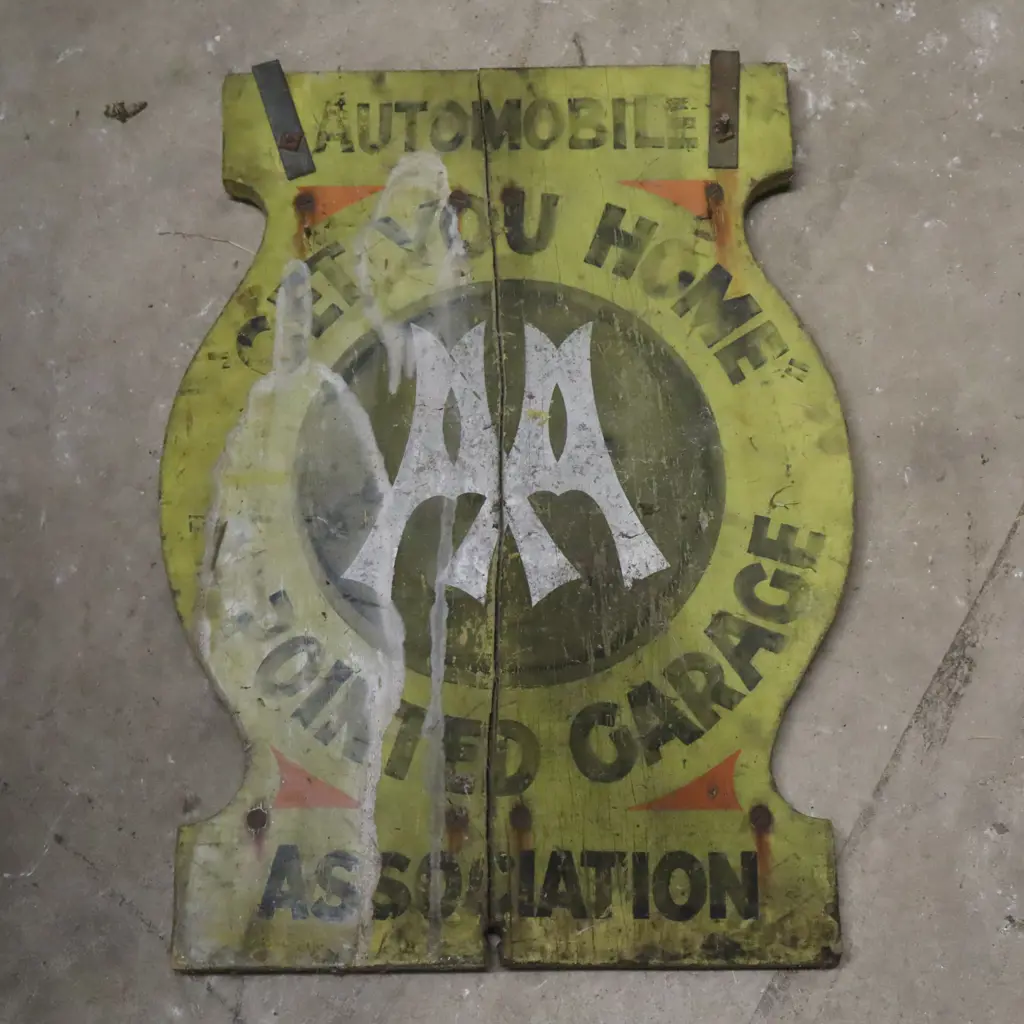 Double Sided Wooden AA Sign Image 1++