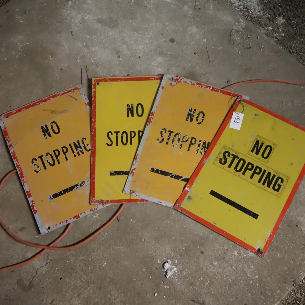 4X No Stopping Signs Image 1++