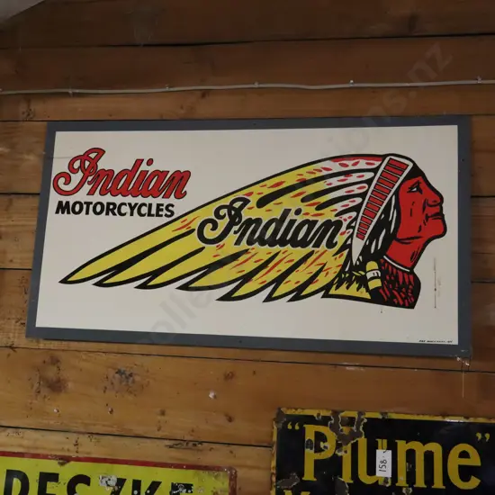 Ray Bovey Handpainted Indian Motorcycles Sign