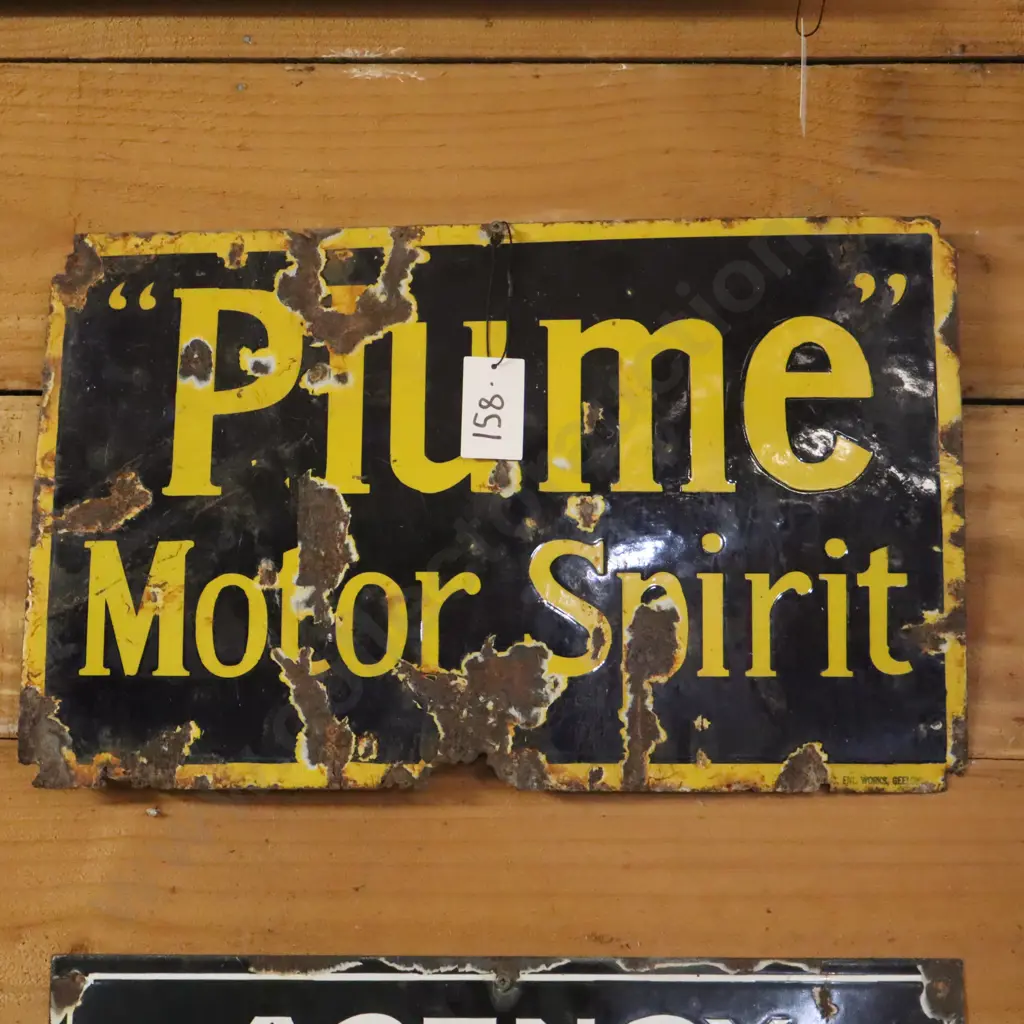 Plume Motor Spirit Enamel Sign Image 1++