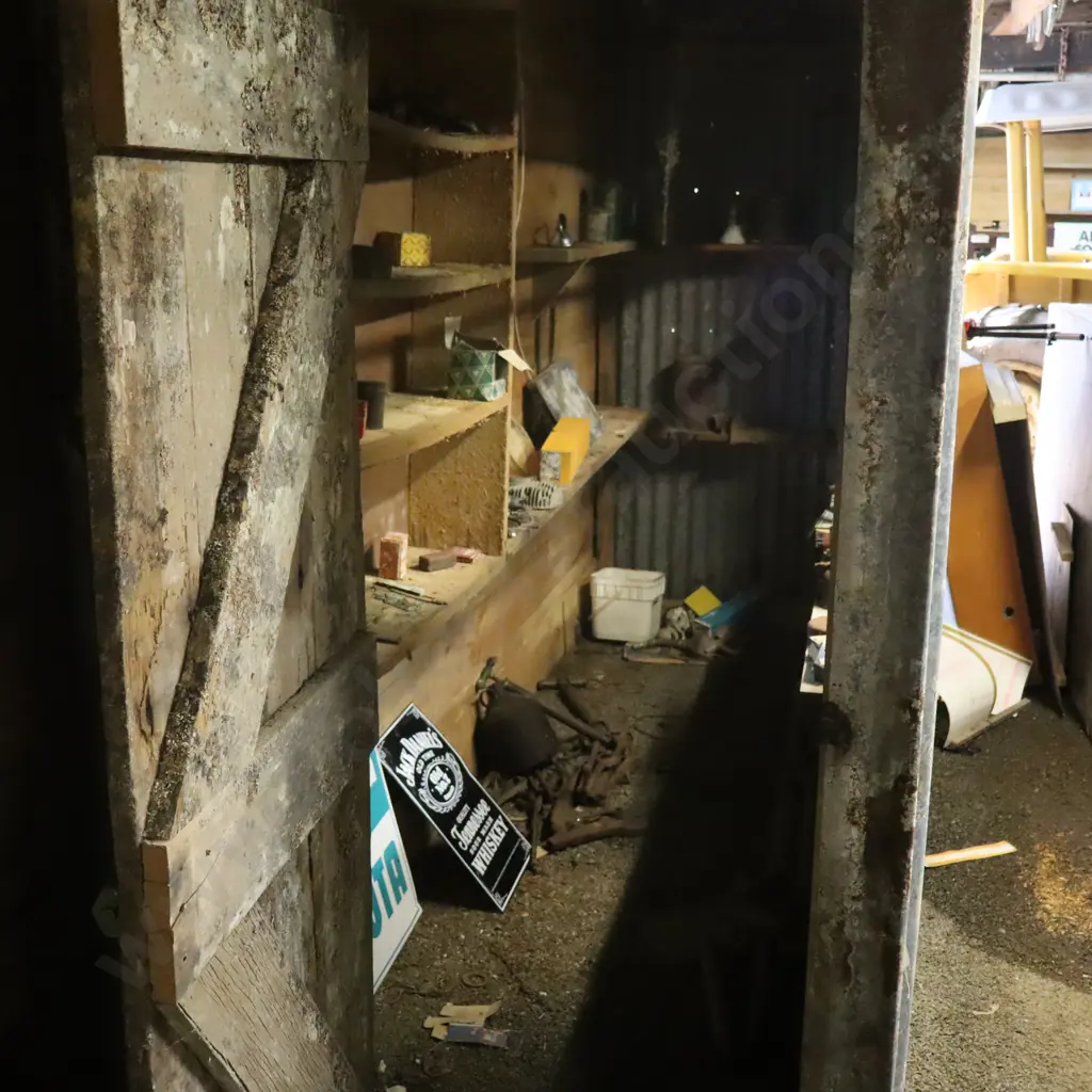 Contents Of Small Indoor Shed With Oil Tins, Tools Ect. Image 1++