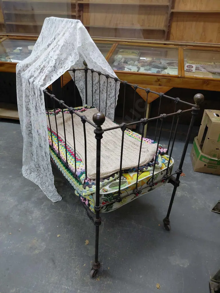 Antique Childrens Cot Image 1++