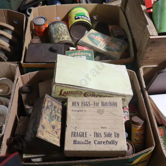 2X Boxes Vintage Tins