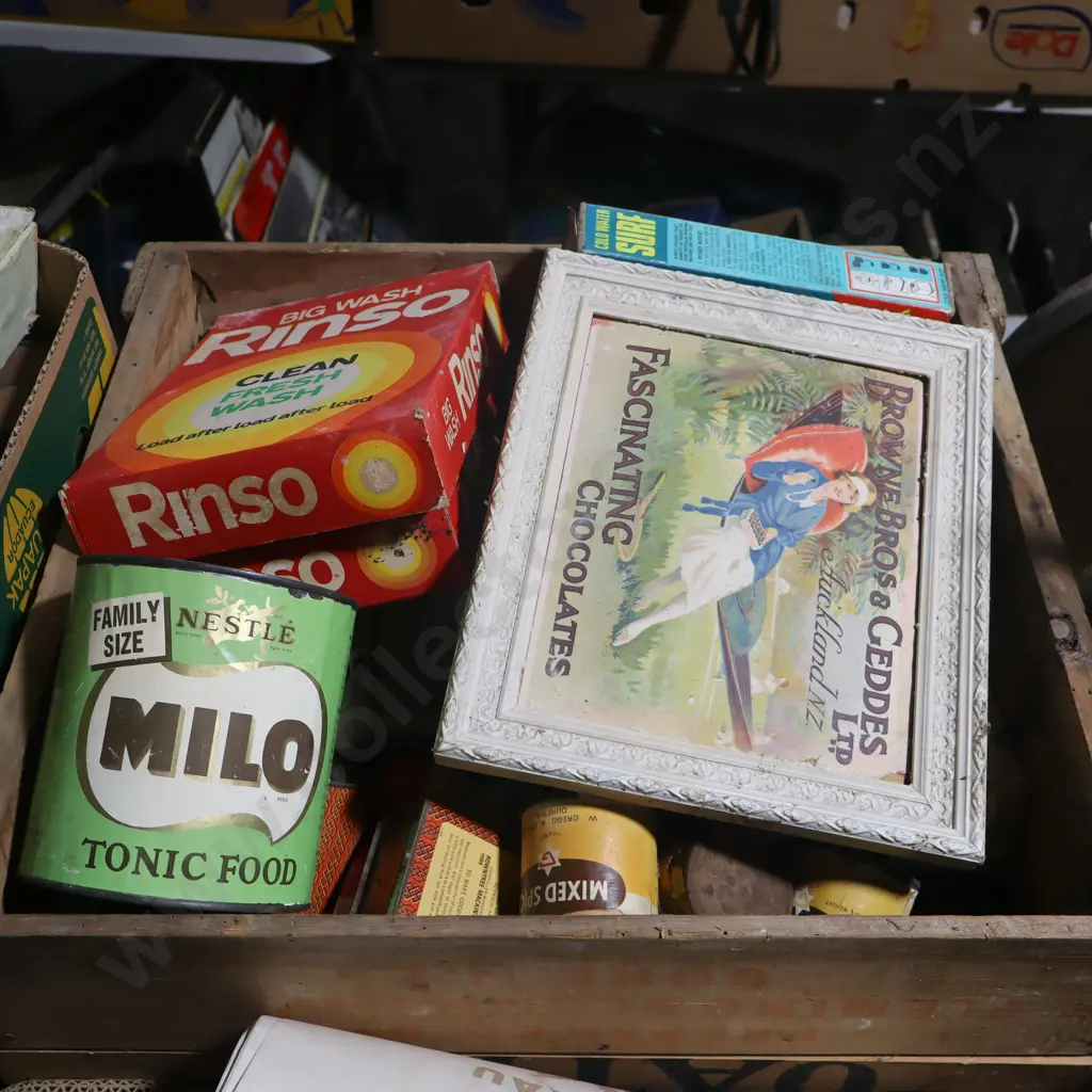 Large Box Vintage Tins Ect Image 1++