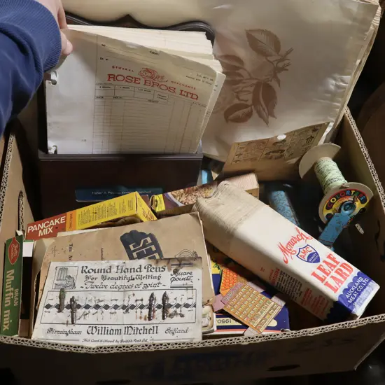 Box Vintage Tins Ephemera Ect