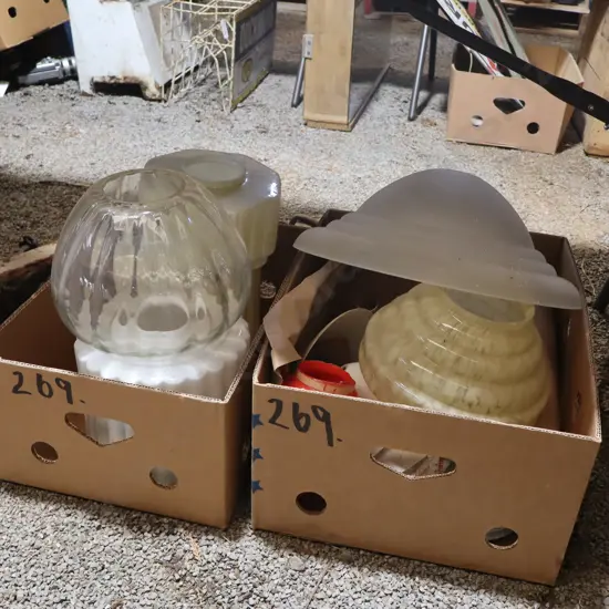 2X Boxes Vintage Art Deco LightShades