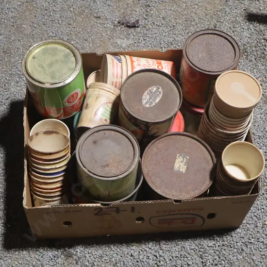 Box Honey Tins And Pottles