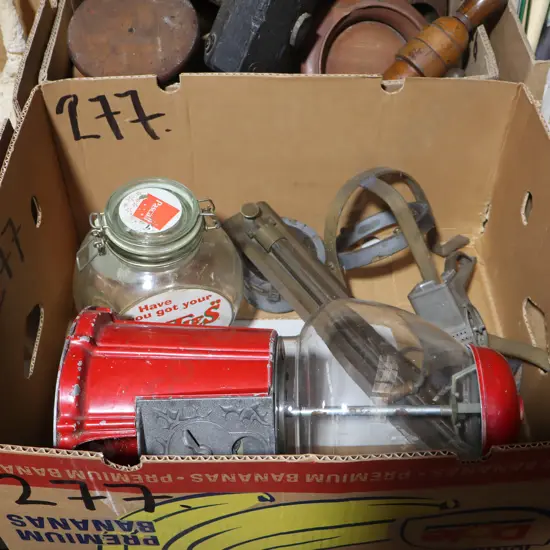 Box Lot Gum Machine, Minties Jar Ect.