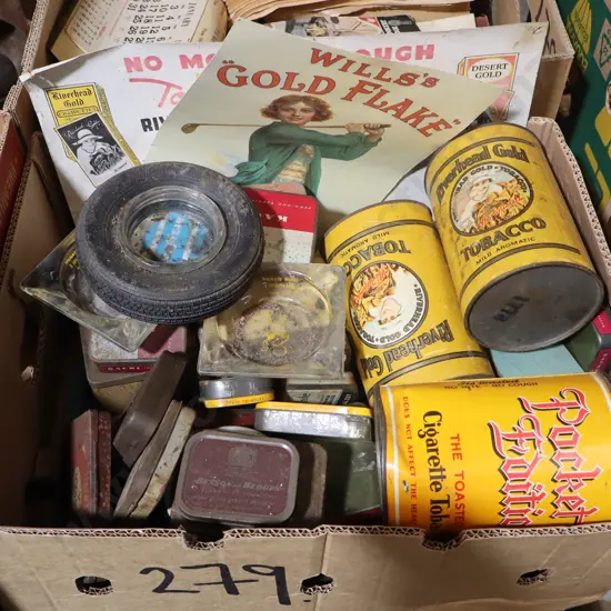 Box Tobacco Tins Ect