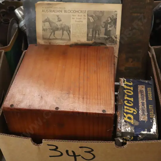 Box Wooden Draws, NZ Butter Stencil Ect