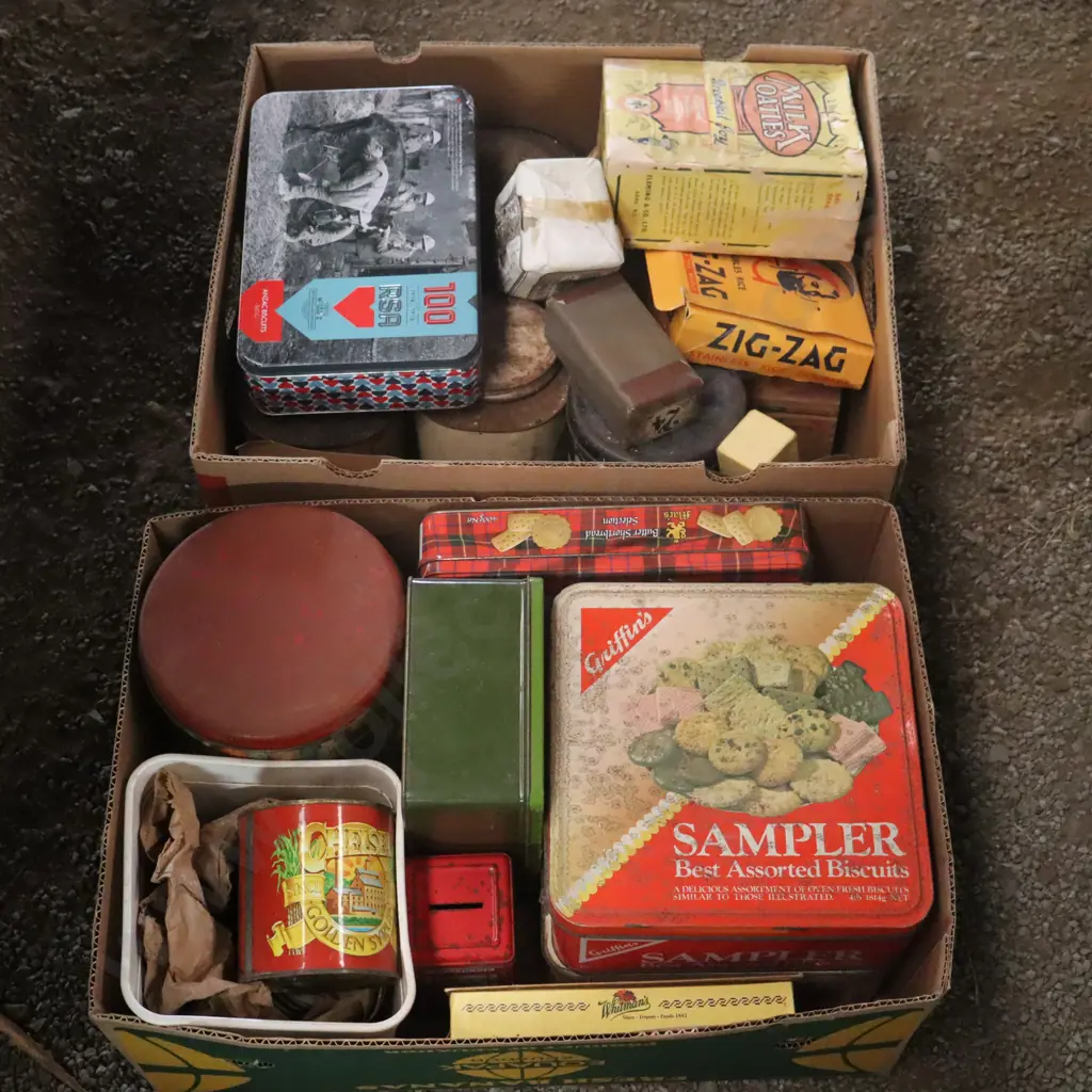 2X Boxes Kitchen Tins Ect. Image 1++