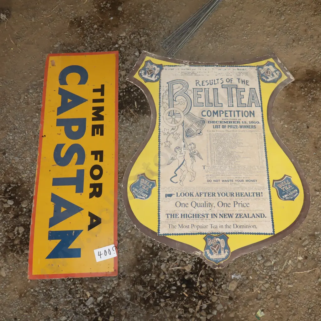 2X Orignal Signs, Bell Tea, Capstan. Image 1++