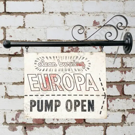 Double Sided Europa Sign on Bracket