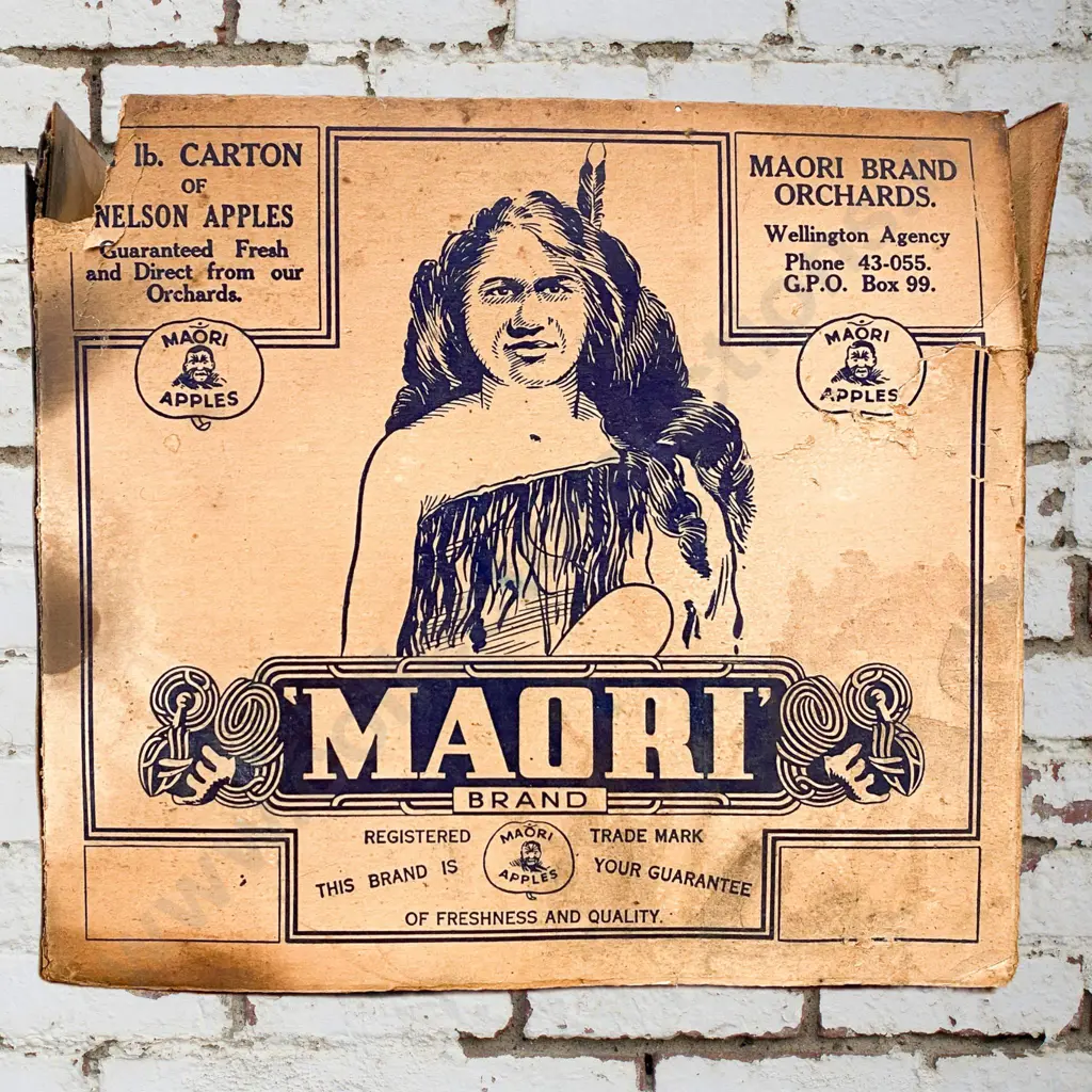Maori Brand Apple Box Image 1++