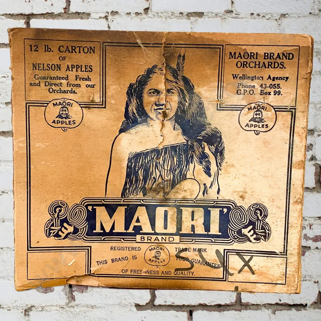 Maori Brand Apple Box Image 1++