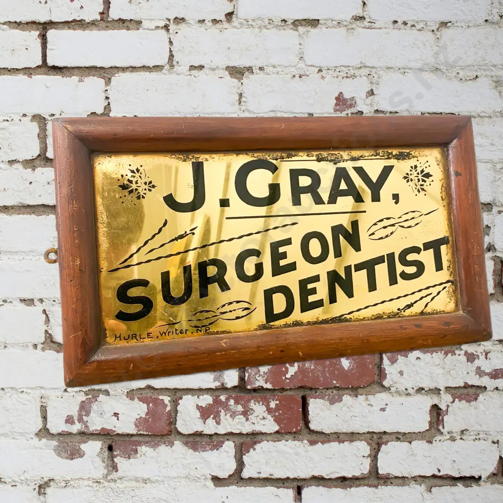 J Gray Gold Leaf Sign Hurle Writers New Plymouth Image 1++