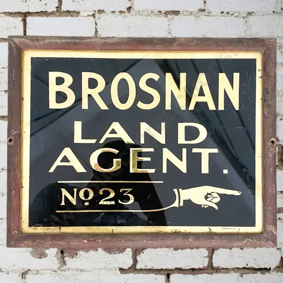 Brosnan Land Agent Gold Leaf Sign