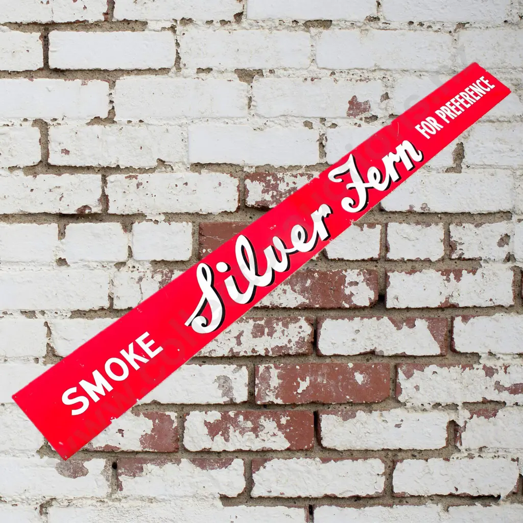 Smoke Silver Fern Tin Sign Image 1++
