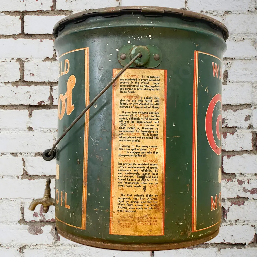 Castrol Oil Drum c1940s Image 1++