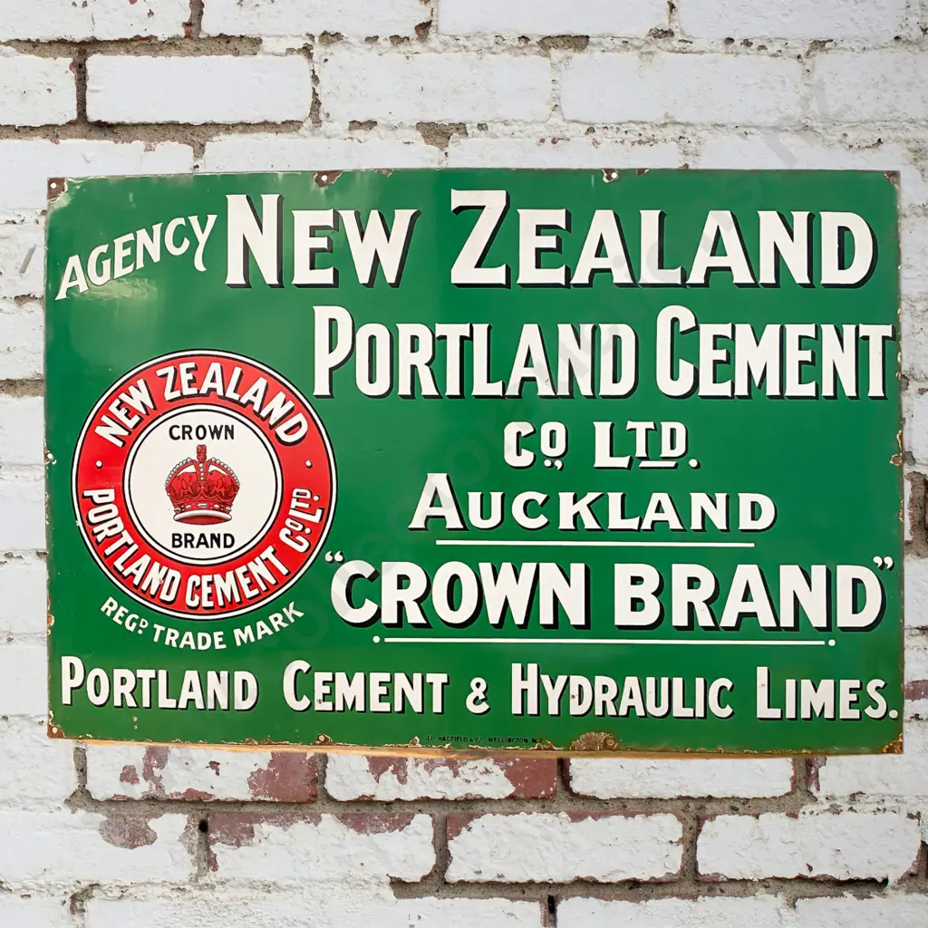New Zealand Portland Cement Co Enamel Sign Image 1++