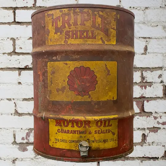 Early Triple Shell Oil Drum