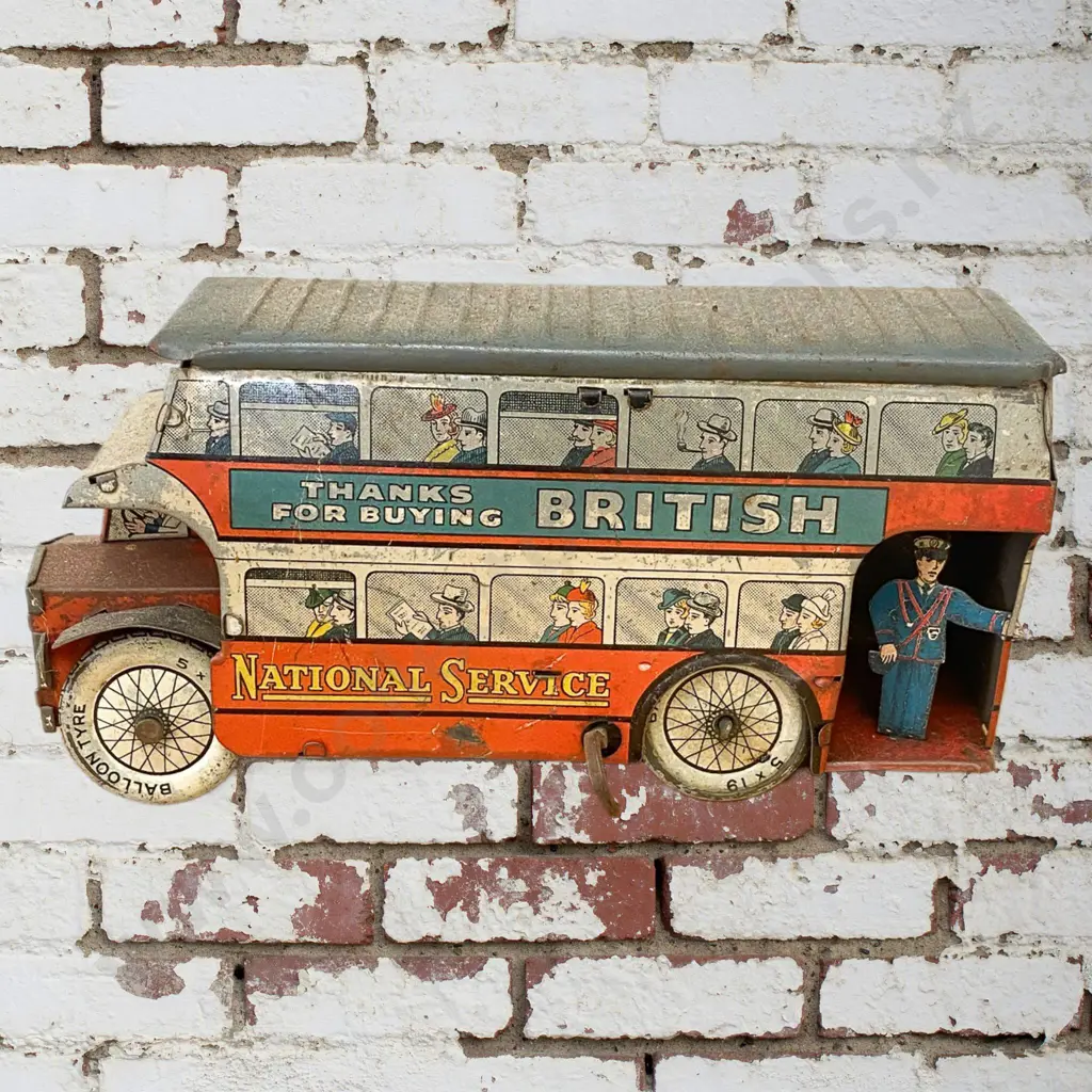 Tin Plate Double Decker Bus Toy Image 1++