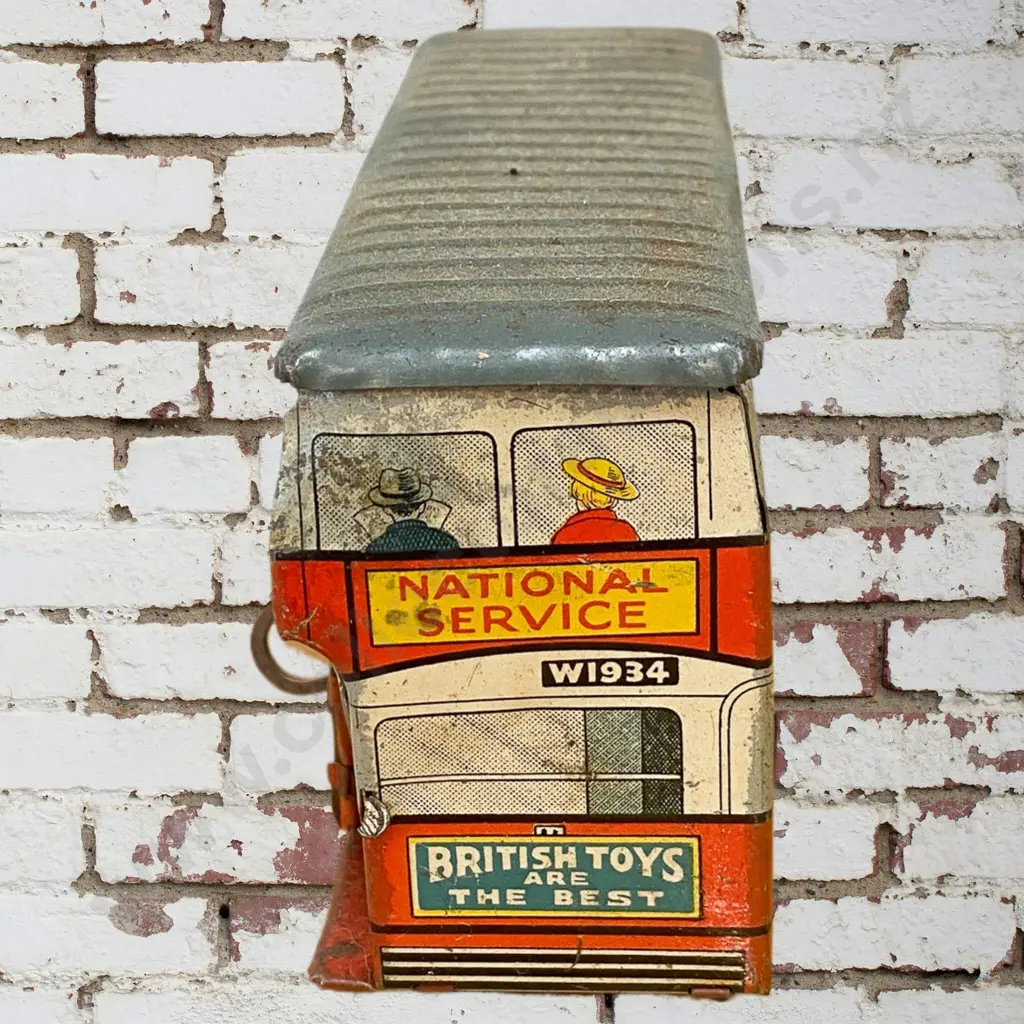 Tin Plate Double Decker Bus Toy Image 1++
