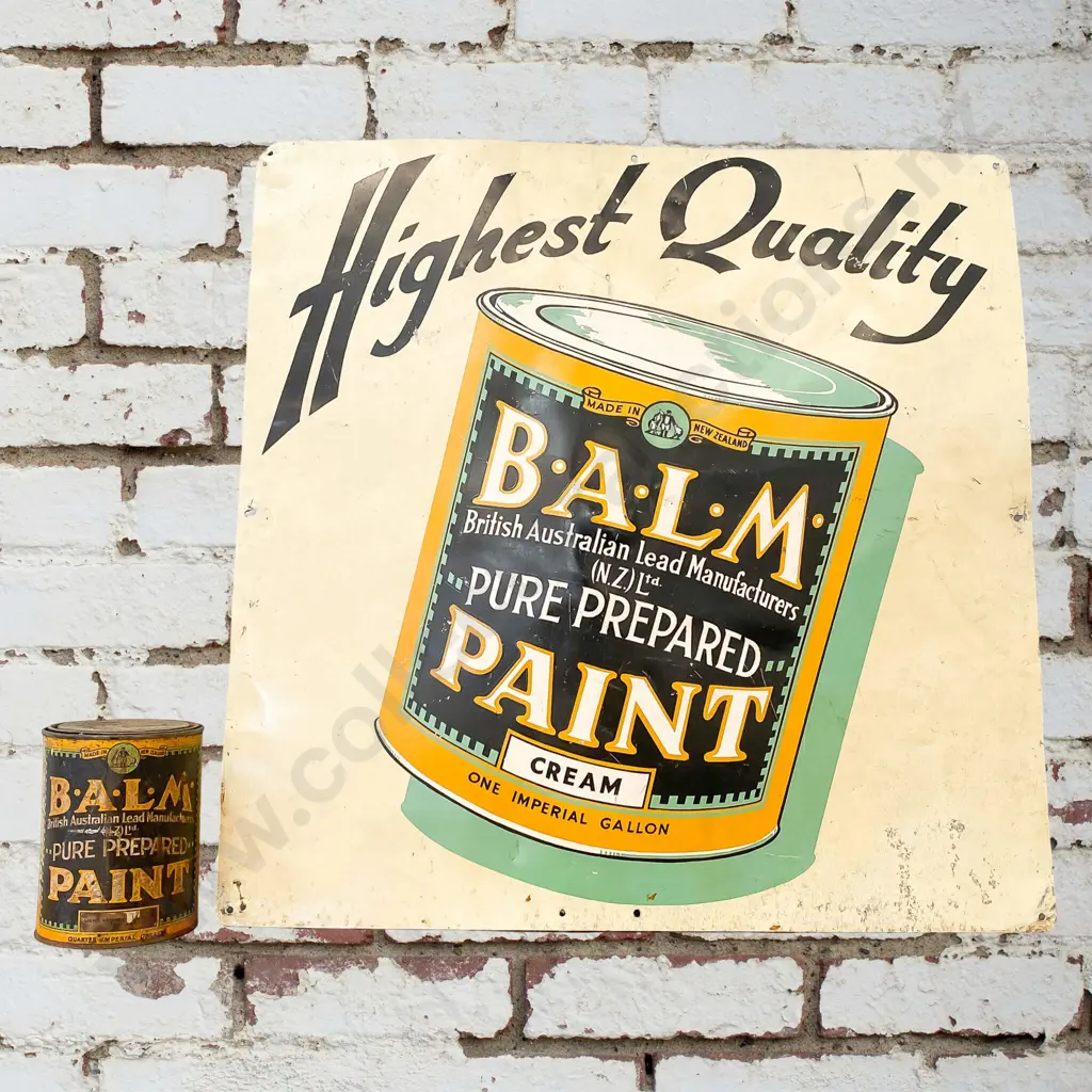 Balm Paints Tin Sign And Matching Tin Image 1++