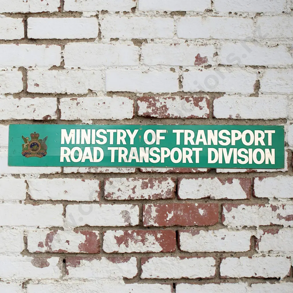Ministry Of Transport Double Sided Wooden Sign Image 1++