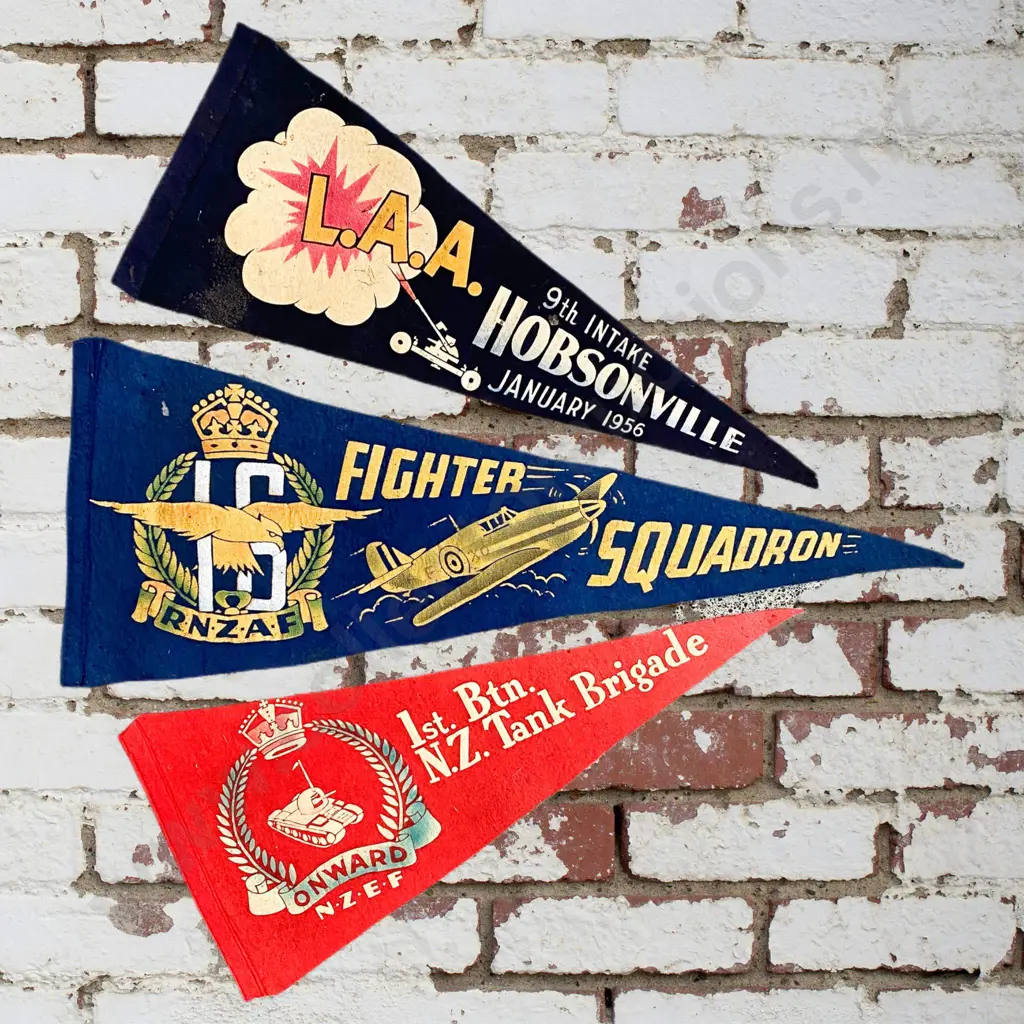3 x NZ Military Pennants Image 1++