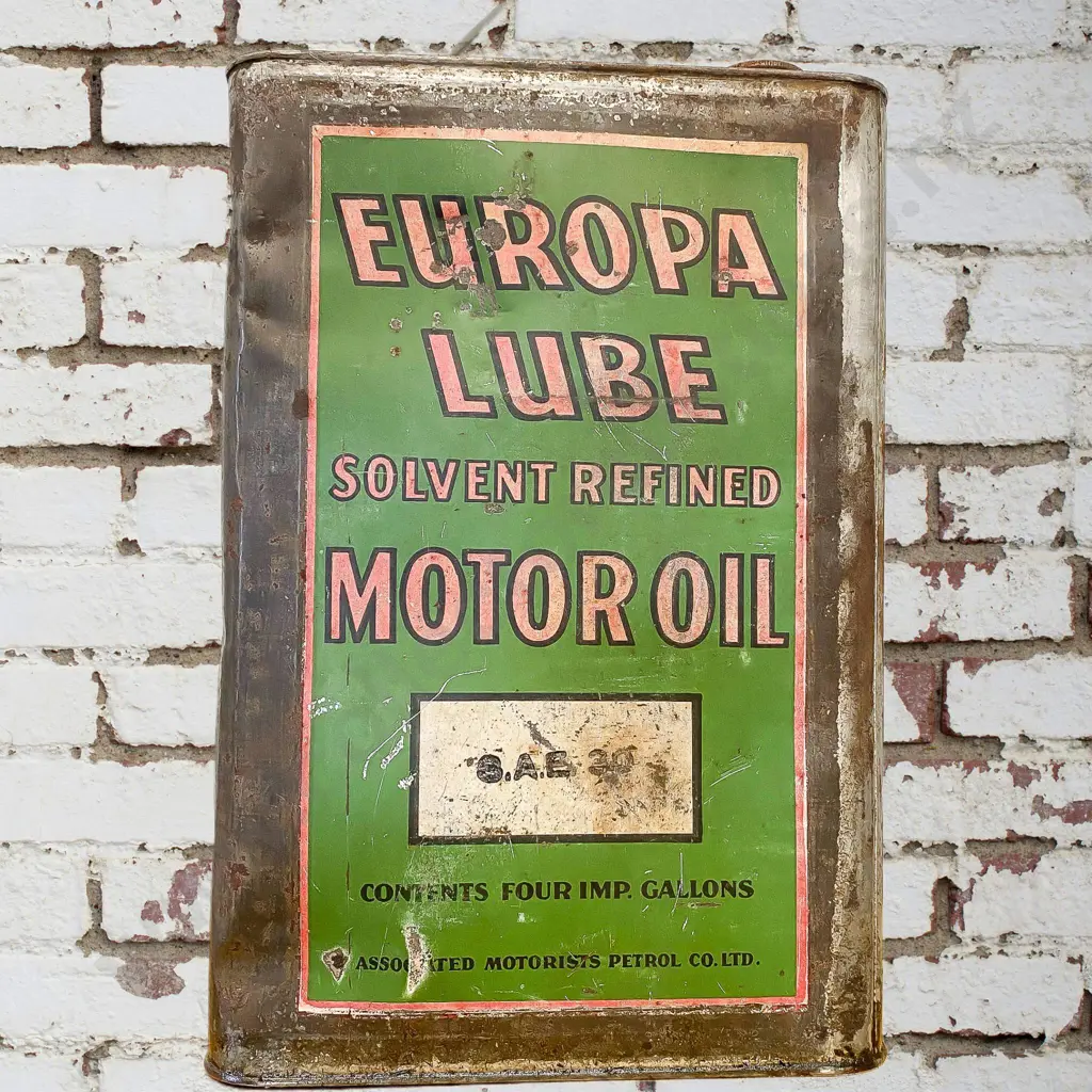 Europa Oil Tin 4 Gallon Image 1++
