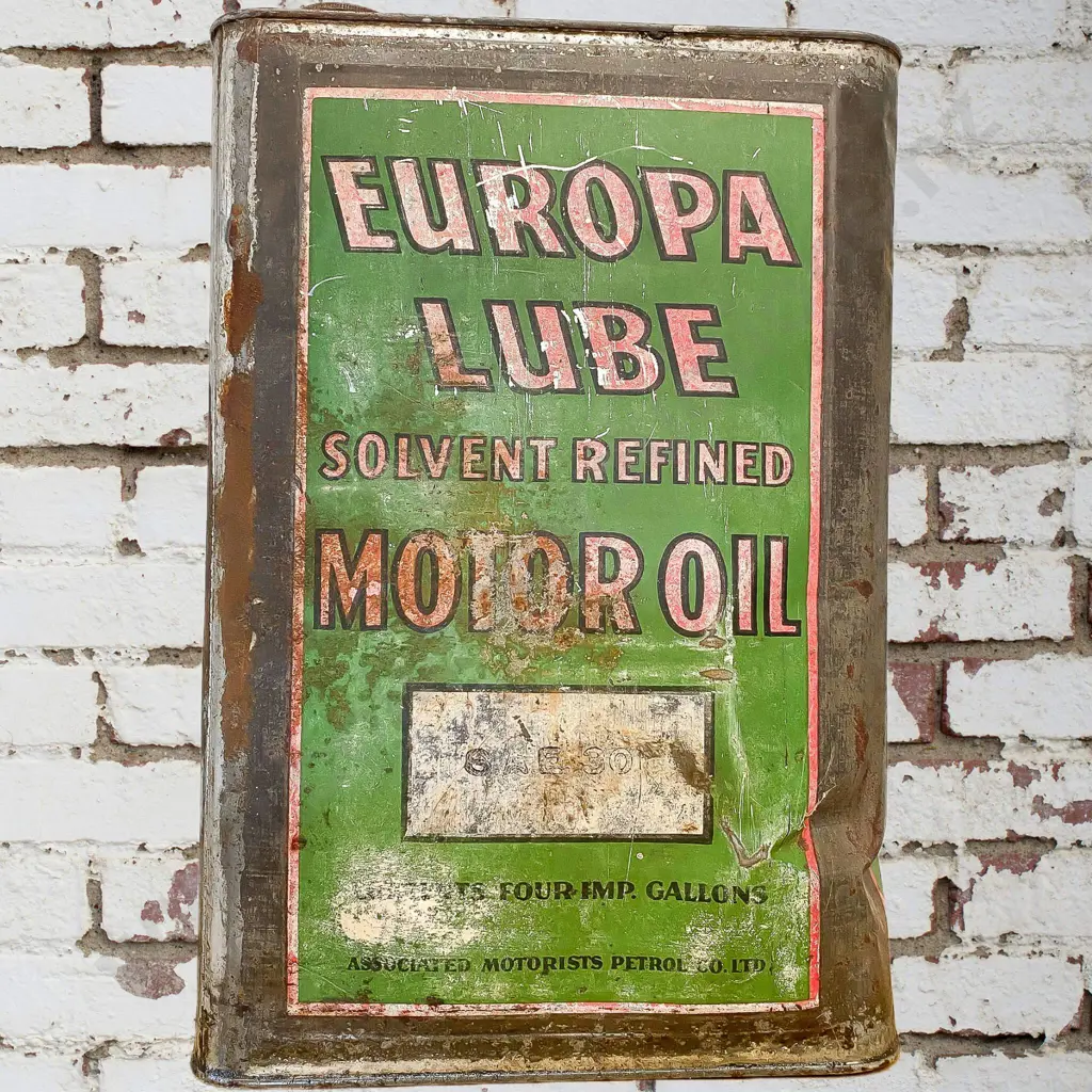 Europa Oil Tin 4 Gallon Image 1++