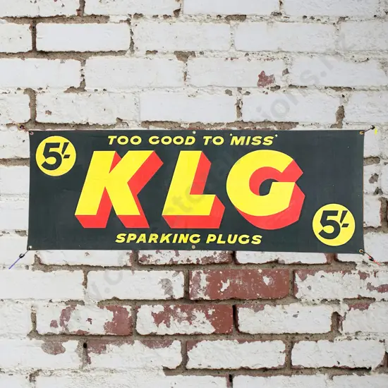 New Old Stock KLG Spark Plugs Banner