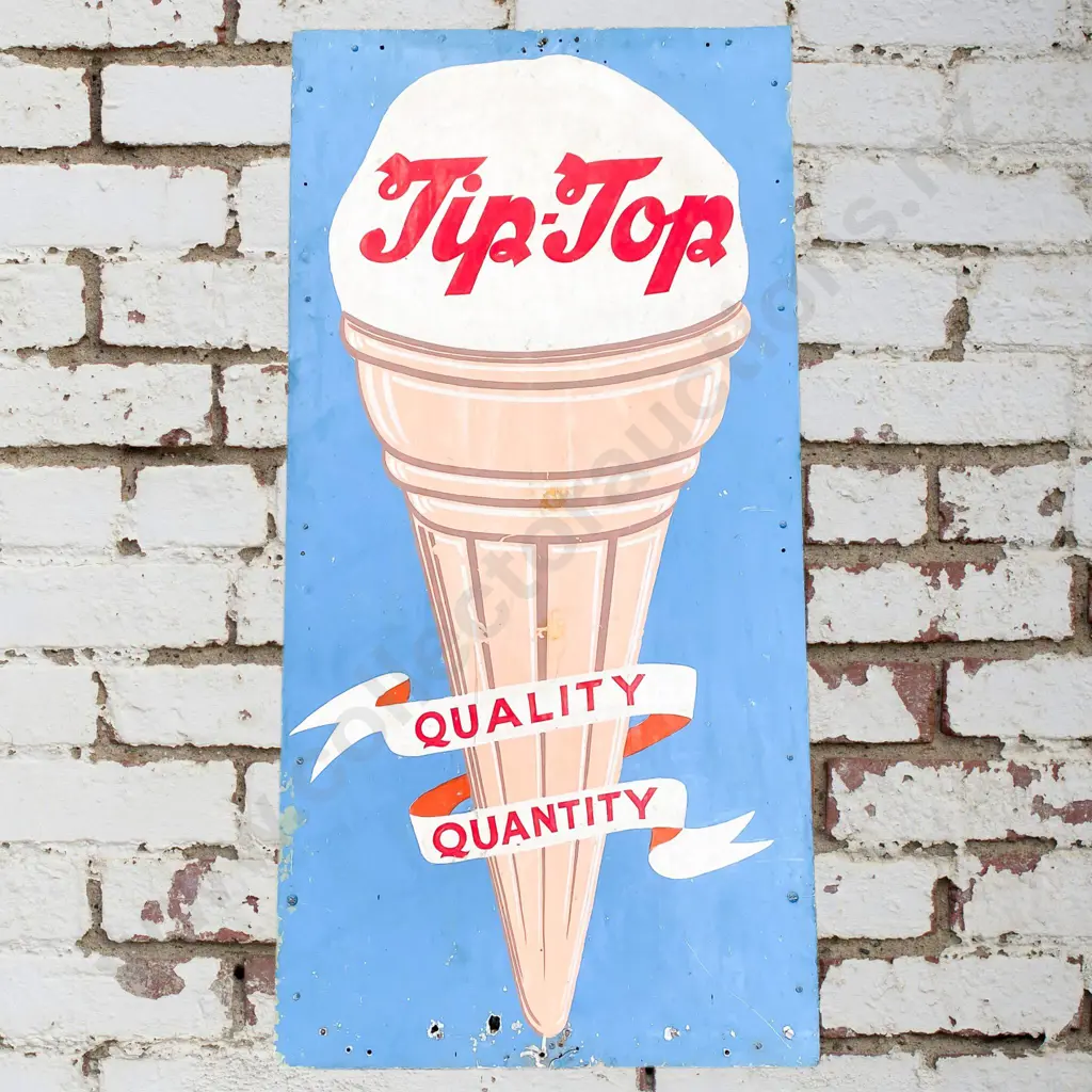 Early Hand Painted Tip Top Sign Image 1++