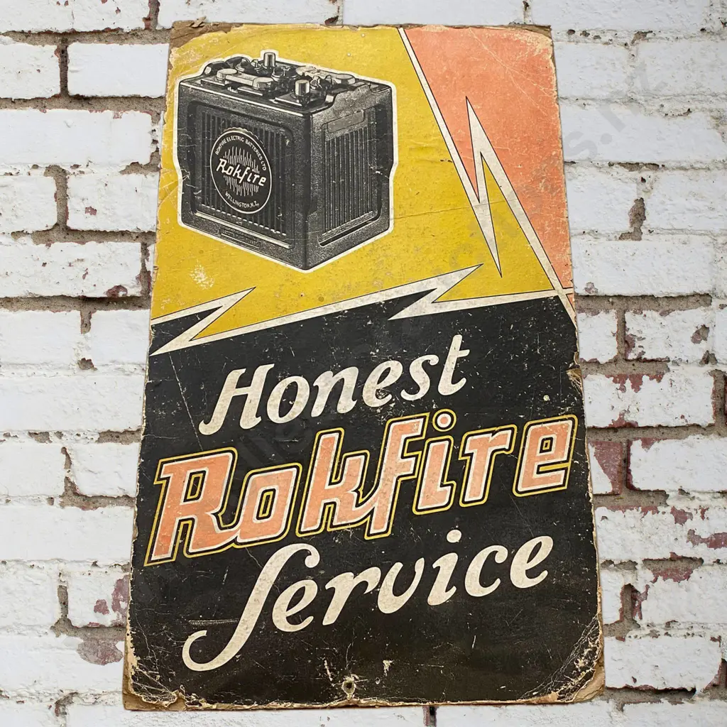 Rokfire Batteries Cardboard Sign Image 1++