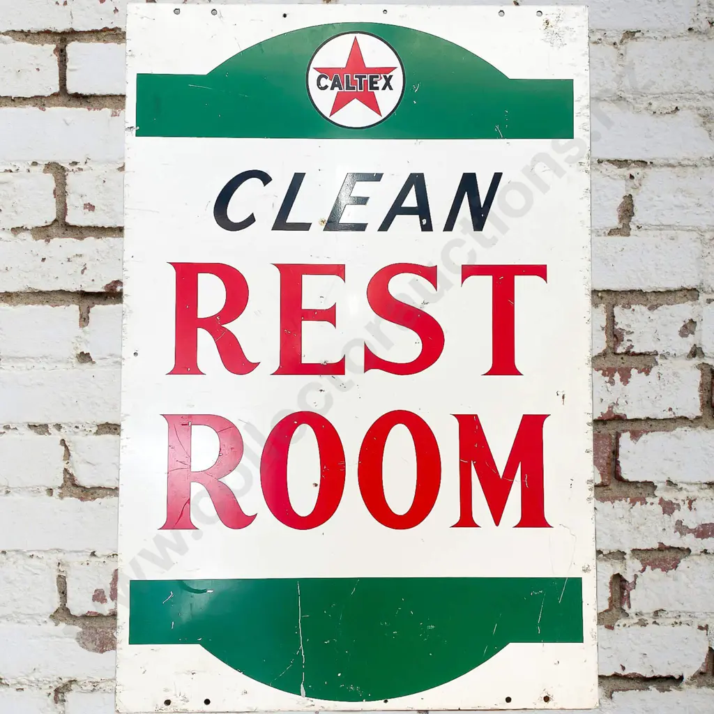 Caltex Clean Rest Rooms Double Sided Sign Image 1++