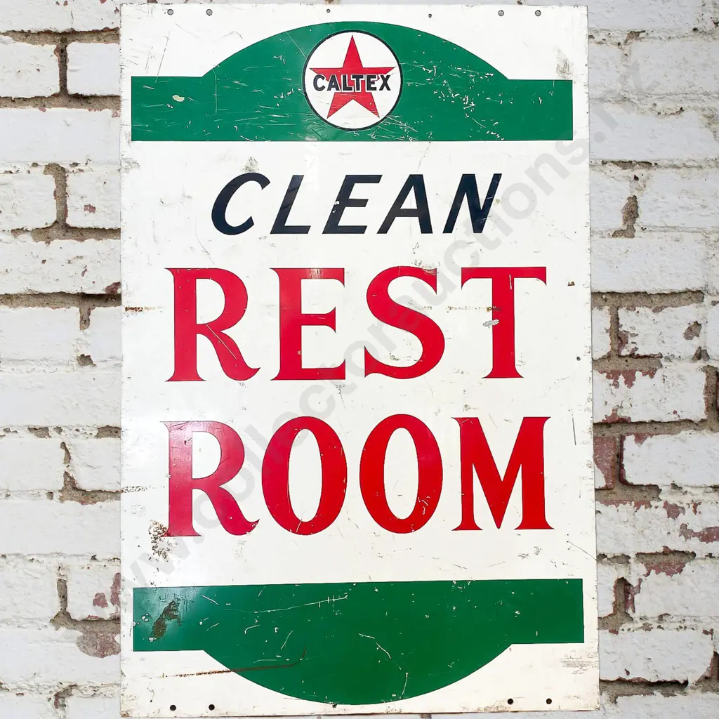 Caltex Clean Rest Rooms Double Sided Sign Image 1++