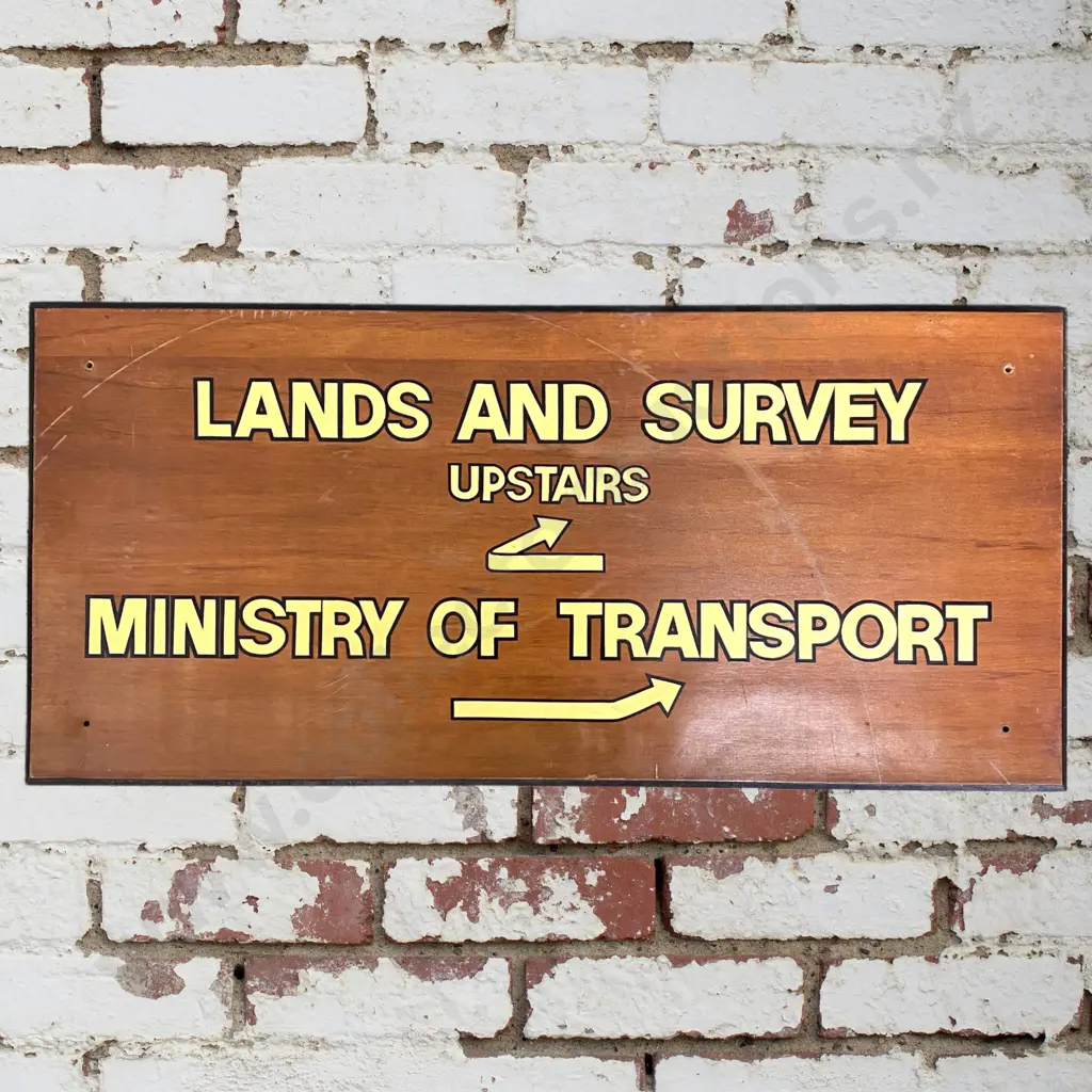 Hand Painted Ministry Of Transport Sign Image 1++