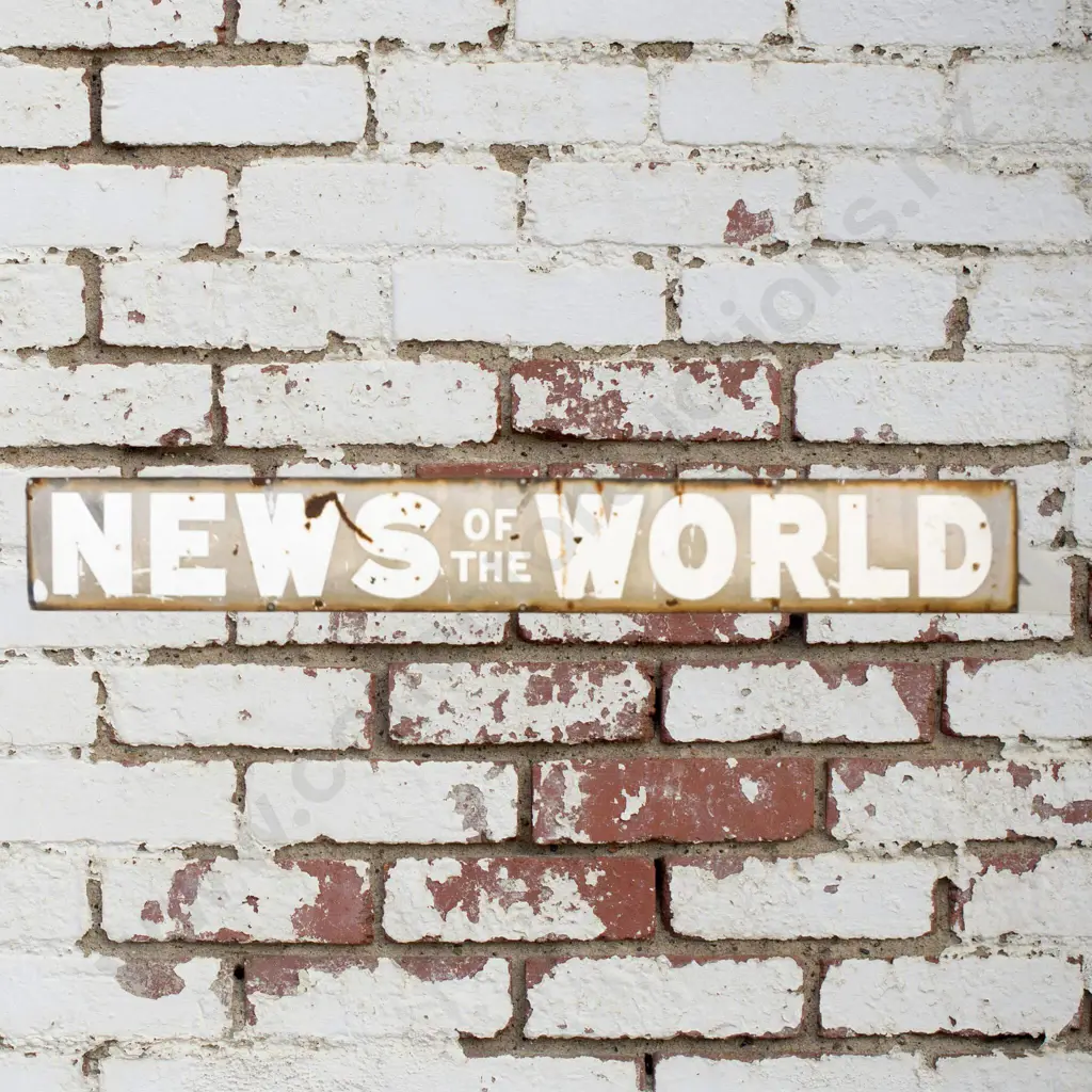 News Of The World Enamel Sign Image 1++